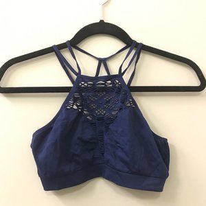 Victoria Secret Halter High Neck Blue Bralette